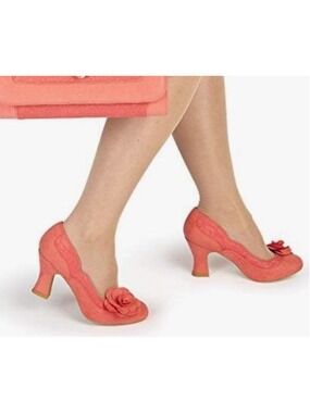 Ruby Shoo Women's Chrissie Mid Heel Court Shoes with Corset SIZE 10